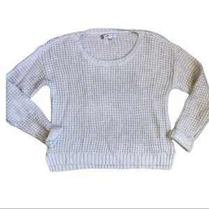 Jennifer Lopez size Large sweater with silver sparkling thread throughout